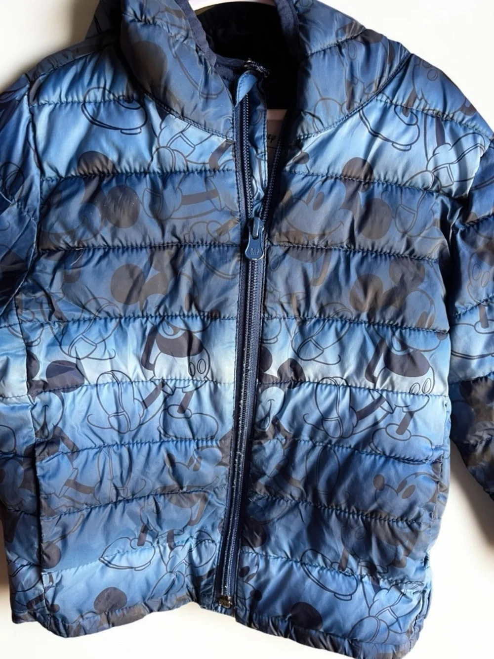GAP Disney Kids Mickey Blue Water Resistant Lightweight 3T Puffer Jacket